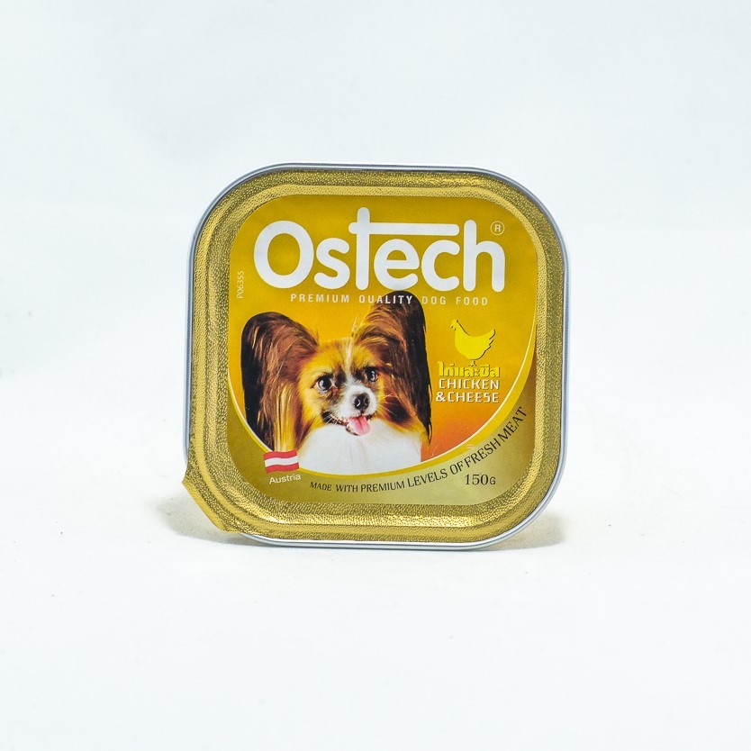 อาหารถาดสุนัขออสเทค รสไก่+ชีส 150 g.