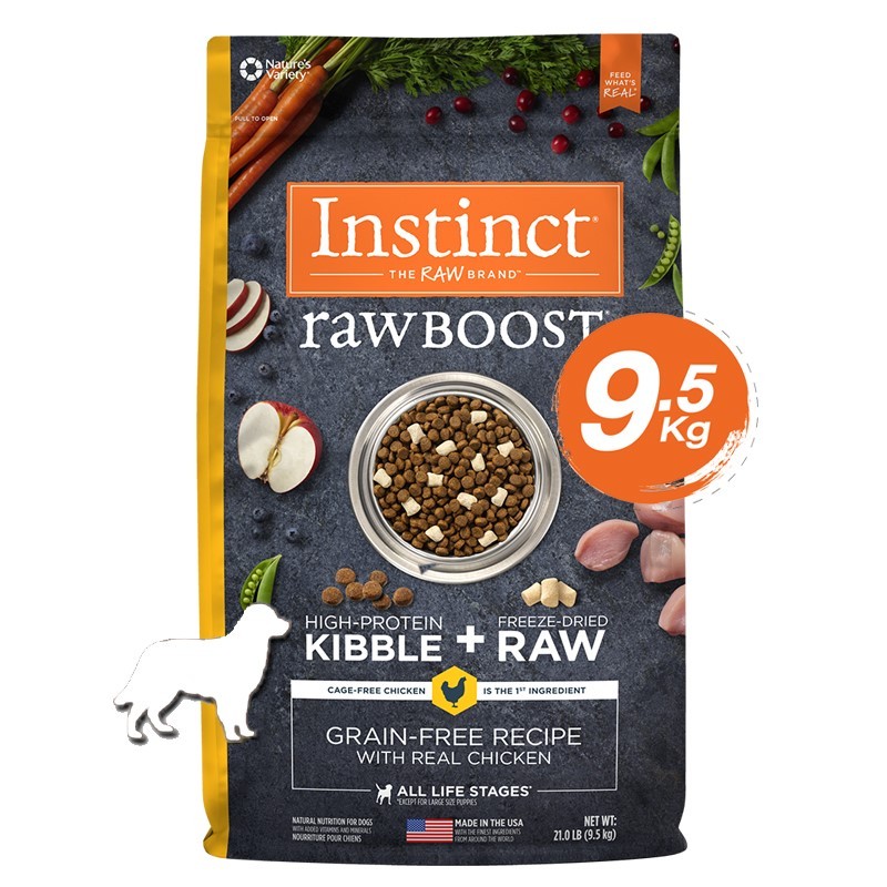 Instinct Raw Boost Chicken Dogs 21lb (9.5kg)