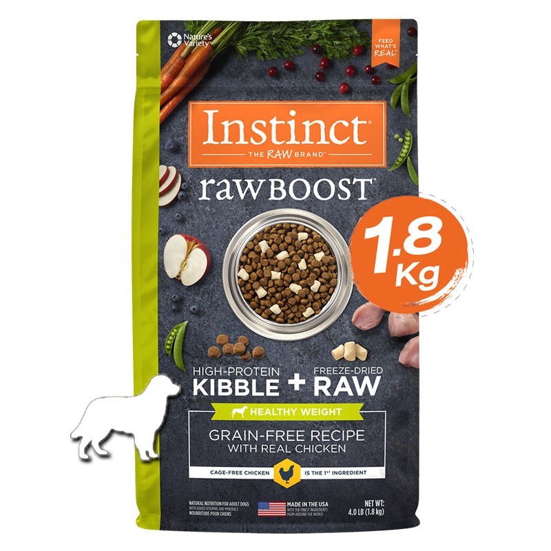 Instinct Raw Boost Healthy Weight Chicken Dogs 4lb (1.8kg)