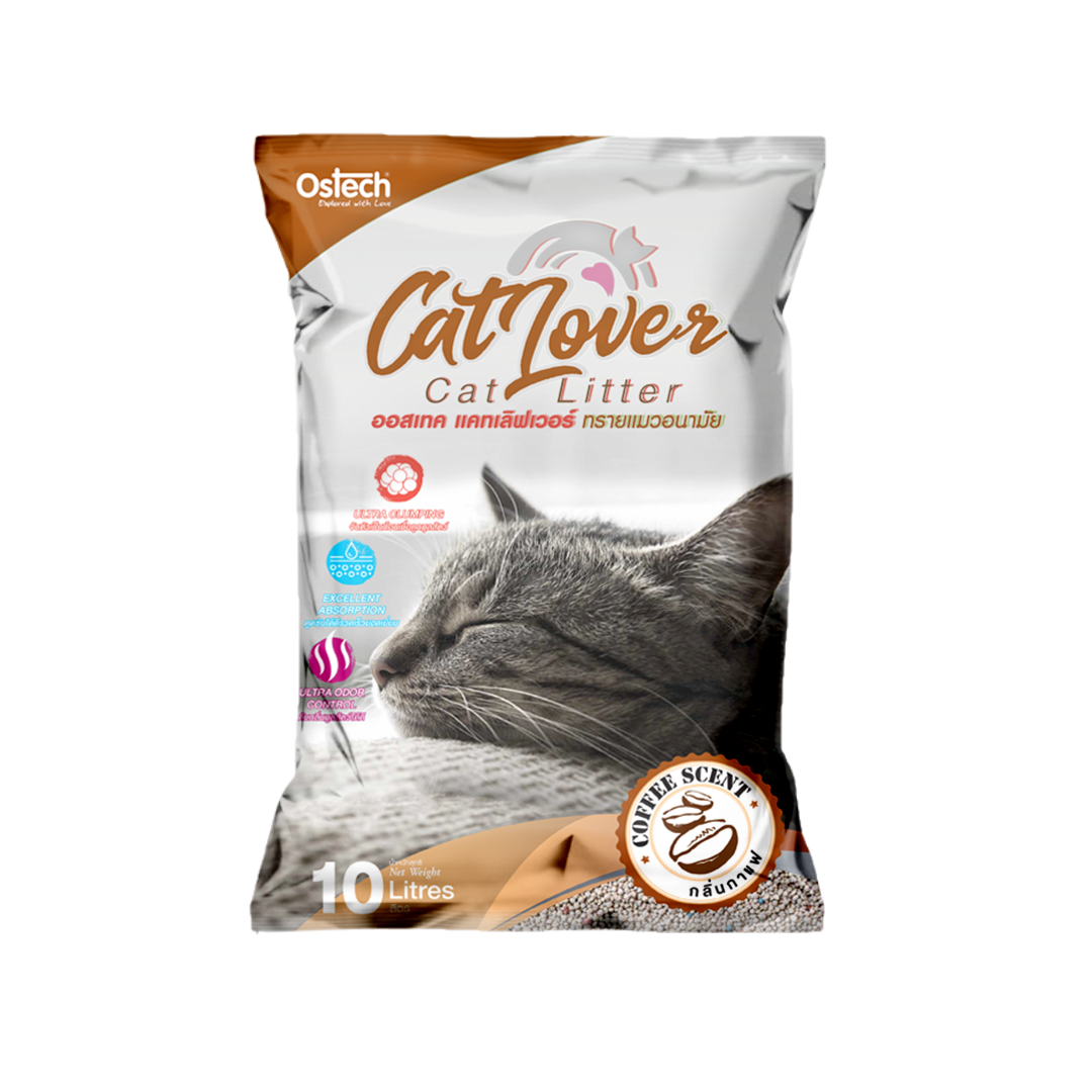 ทรายแมว ออสเทค Cat Lover กลิ่นกาแฟ 10 L