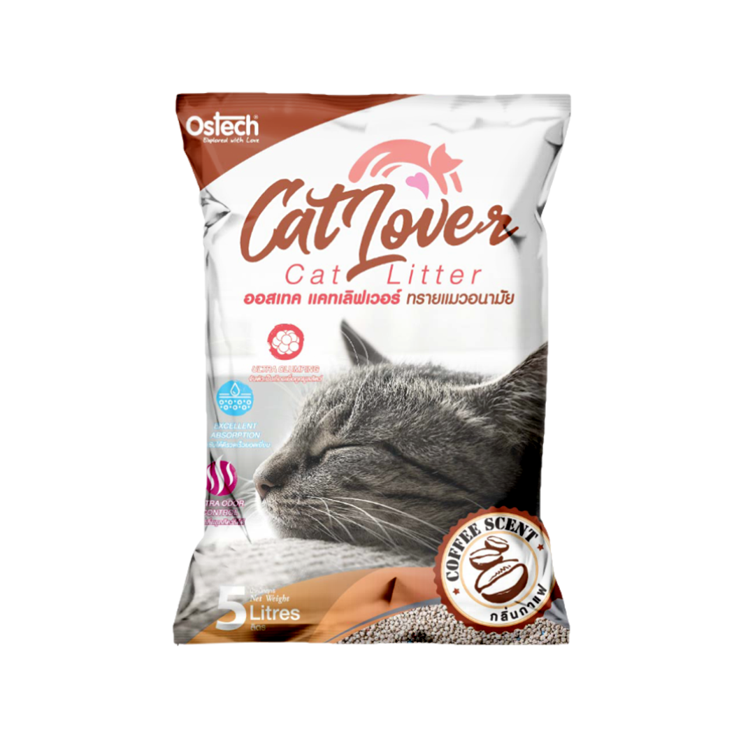 ทรายแมว ออสเทค Cat Lover กลิ่นกาแฟ 5 L