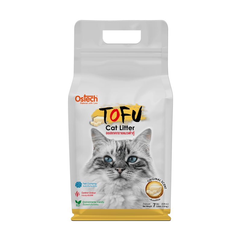 ทรายแมวเต้าหู้ ออสเทค Tofu ทรายแมวเต้าหู้ กลิ่นออริจอนัล 7 L