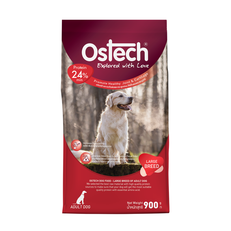 อาหารเม็ดสุนัขโตพันธุ์ใหญ่ออสเทค  พรีเมี่ยม 900g