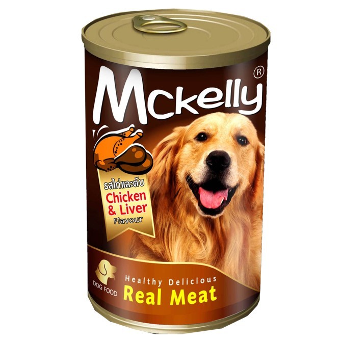 อาหารกระป๋องสุนัขแมคแคลลี่ รสไก่+ตับ 400 g.