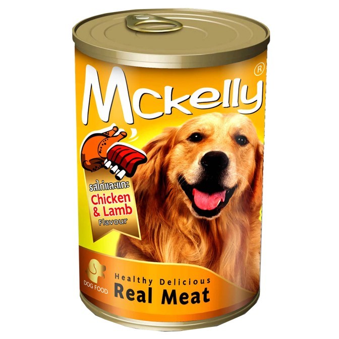 อาหารกระป๋องสุนัขแมคแคลลี่ รสไก่+แกะ 400 g.