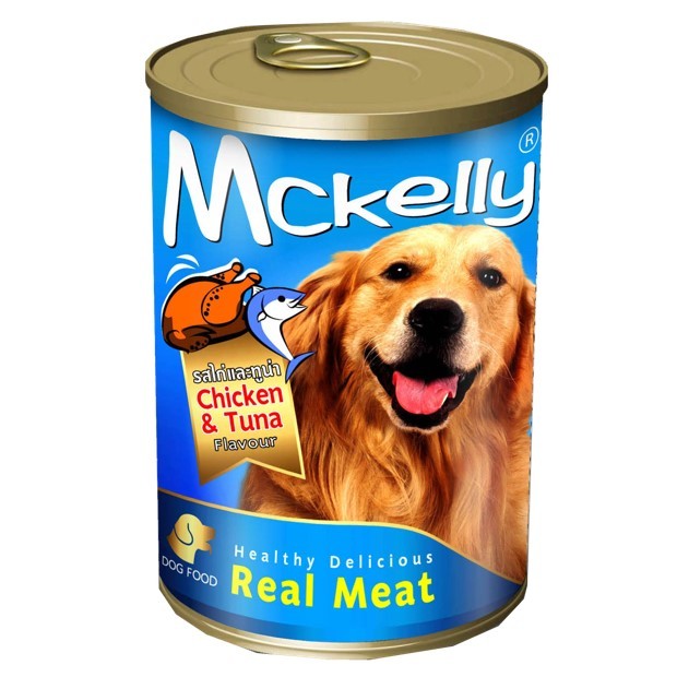 อาหารกระป๋องสุนัขแมคแคลลี่ รสไก่+ทูน่า 400 g.