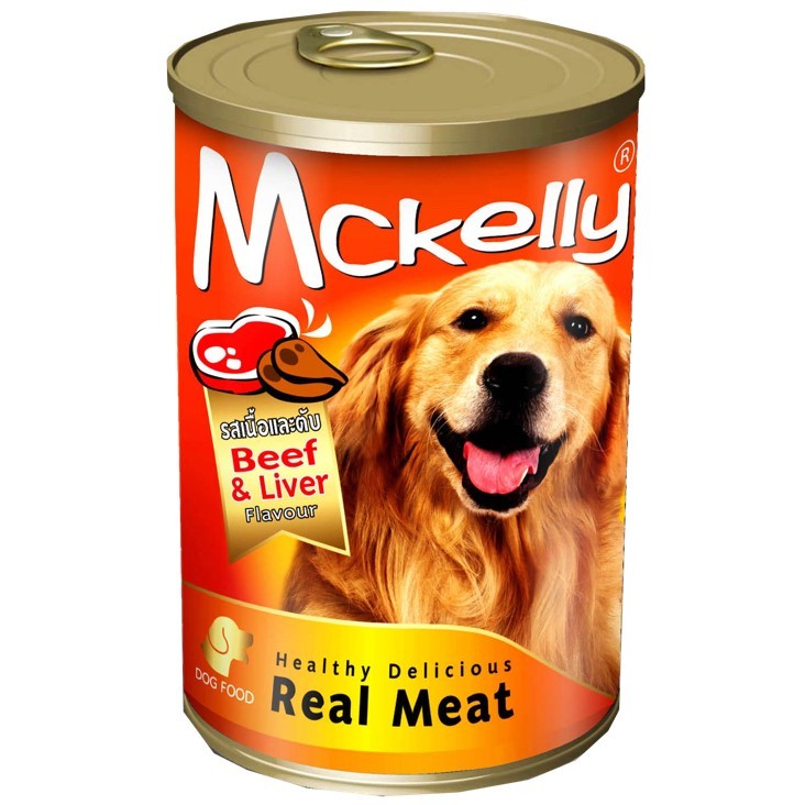 อาหารกระป๋องสุนัขแมคแคลลี่ รสเนื้อ+ตับ 400 g.