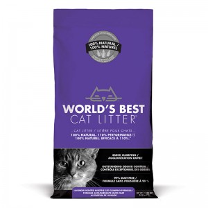 World’s Best Cat Litter LAVENDER SCENTED MULTIPLE CAT CLUMPING 3.18 kg
