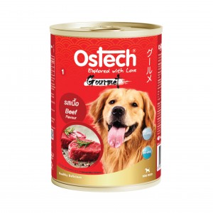 อาหารกระป๋องสุนัขออสเทค กัวเม่ รสเนื้อ 400g