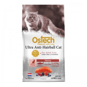 ออสเทค อัลตร้า อาหารเม็ดแมว แอนติแฮร์บอล สูตรแซลมอน 1.8kg