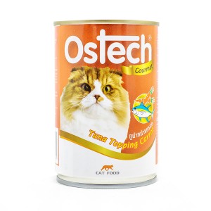 อาหารกระป๋องแมวออสเทค กัวเม่ รสทูน่าหน้าแครอท 400 g.