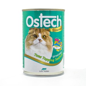 อาหารกระป๋องแมวออสเทค กัวเม่ รสทูน่าหน้าซีฟู้ด 400 g.