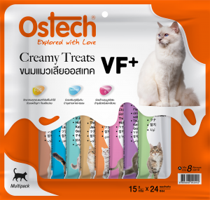 ขนมแมวเลีย ออสเทค ครีมมี่ ทรีต VF+ ปลาทูน่า(กระบอก*36ซอง)