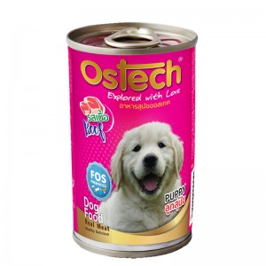 อาหารกระป๋องสุนัขออสเทค สูตรลูกสุนัข รสเนื้อ 400 g.