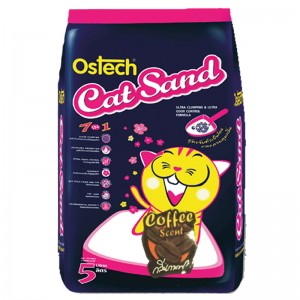 ทรายแมวอนามัย-เม็ดกลม ออสเทค(กลิ่นกาแฟ) 10L