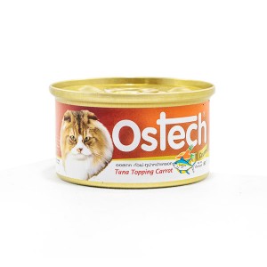 อาหารกระป๋องแมวออสเทค กัวเม่ รสทูน่าหน้าแครอท 80 g.