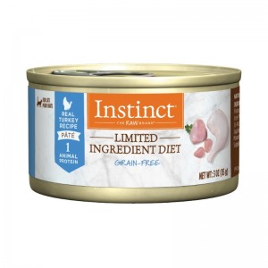 Instinct Limited Ingredient Turkey Wet Cat Food, 3 oz. Can อาหารกระป๋อง อินสติงต์ ลิมิเต็ล เตอร์กี แมว 3 oz(85g)
