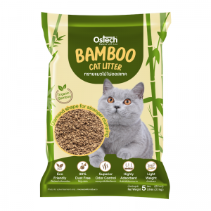 ทรายแมวไม้ไผ่ ออสเทค Ostech Bamboo Cat Litter 5 L