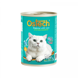 อาหารกระป๋องแมวออสเทค รสทูน่าหน้าปลาทู 400 g.