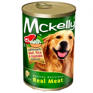 อาหารกระป๋องสุนัขแมคแคลลี่ รสเนื้อ+ข้าว+ผัก 400 g.