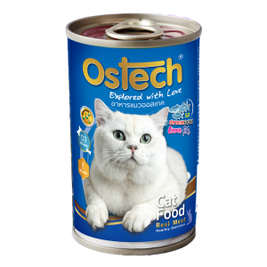 อาหารกระป๋องแมวออสเทค รสปลาทะเลรวม 400 g.